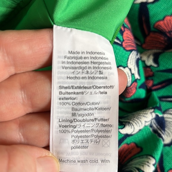 J By J.CREW Skirt Size 6 Cotton Floral Lined Slit Back Zip Knee Length Straight - Picture 8 of 16